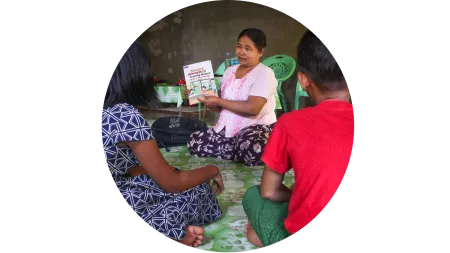 Schulung von Kindern in Myanmar über ihre Rechte