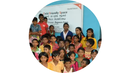 Kinderversammlung in Sri Lanka