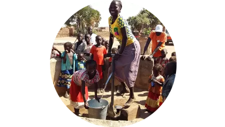 Wasser für die Landwirtschaft aus einem neuen Brunnen im Tschad