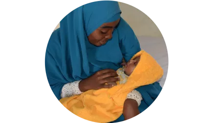 Mutter mit Baby in Somalia