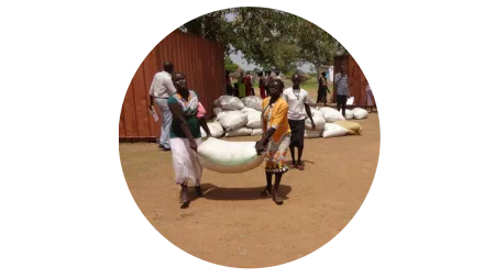 Verteilung von Saatgut im Südsudan