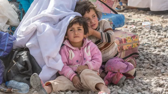 geflüchtete Kinder ohne Obdach