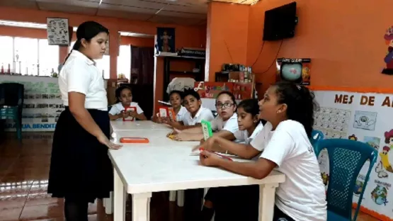 Leseclub in einer Schule in Nicaragua