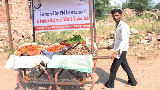 Kamlesh mit seiner Rikscha