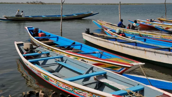 Boote im Senegal