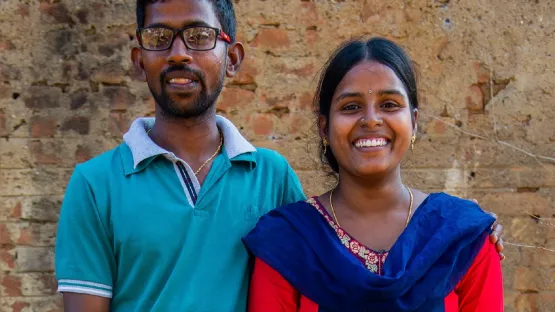 Anuradha und ihr Ehemann Krishna