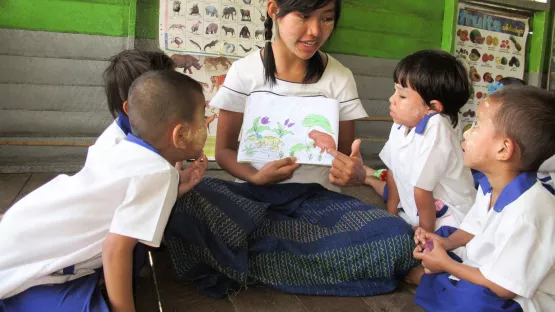 Frühe Förderung in einem Kindergarten in Myanmar.