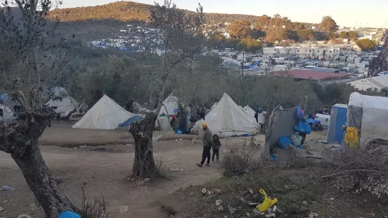 Übersicht Lager Moria auf Lesbos