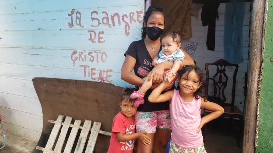 Migranten-Familie in Brasilien