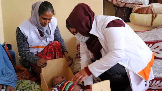 Asuntha Charles in einer World Vision-Gesundheitsklinik